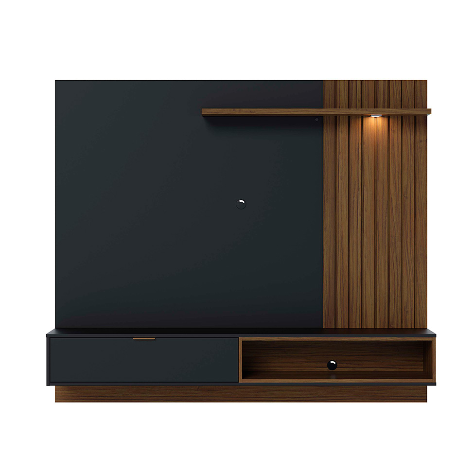 Painel para TV até 65 Polegadas Tocantis com LED 1 PT Preto e Noce
