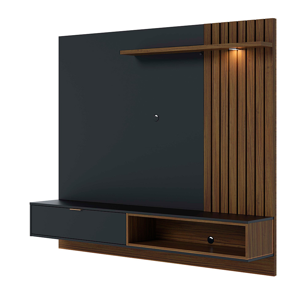 Painel para TV até 65 Polegadas Tocantis com LED 1 PT Preto e Noce