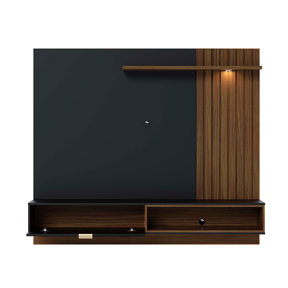 Painel para TV até 65 Polegadas Tocantis com LED 1 PT Preto e Noce