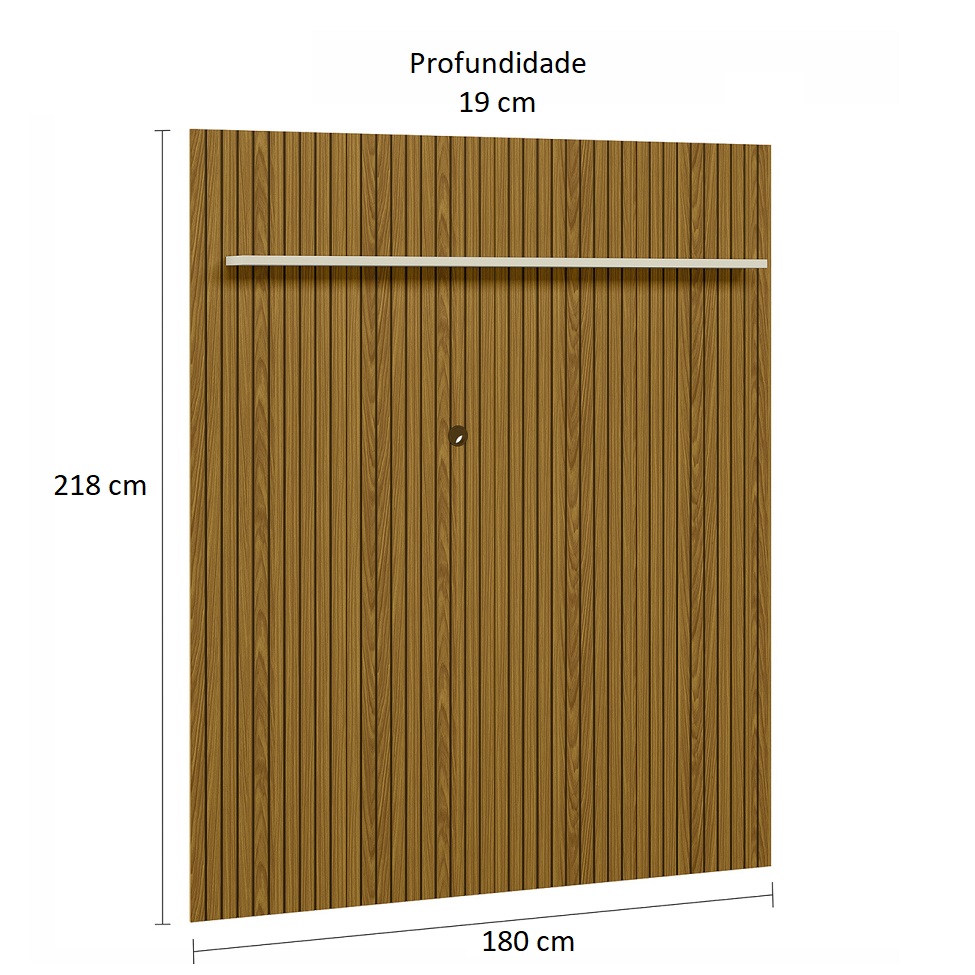 Painel para TV até 65 Polegadas Uno Cedro e Off White