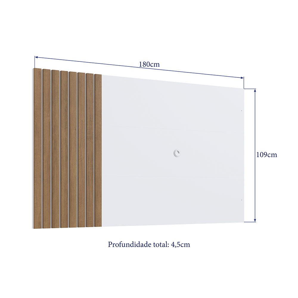 Painel para TV até 65 polegadas Haia Branco e Mel