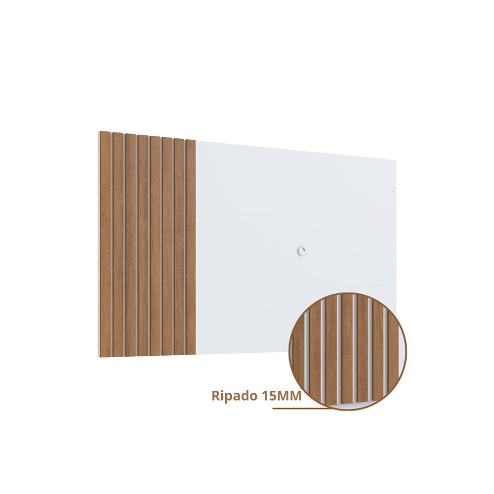 Painel para TV até 65 polegadas Haia Branco e Mel