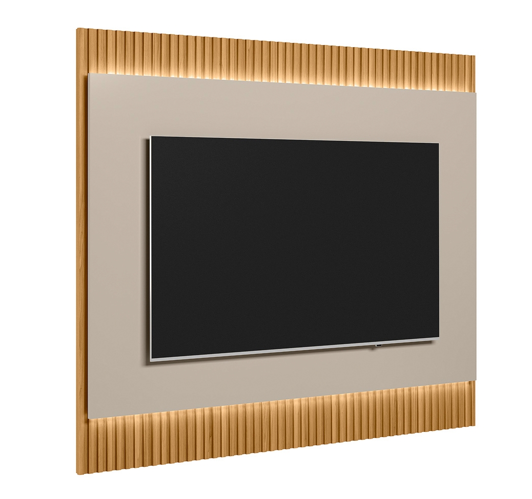 Painel para TV até 70 Polegadas Liam com LED Tauari e Off White