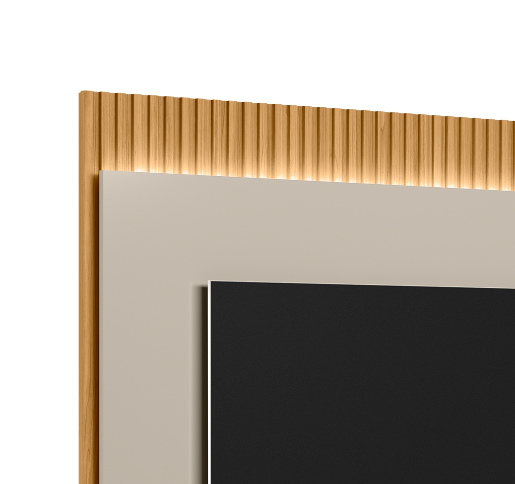 Painel para TV até 70 Polegadas Liam com LED Tauari e Off White