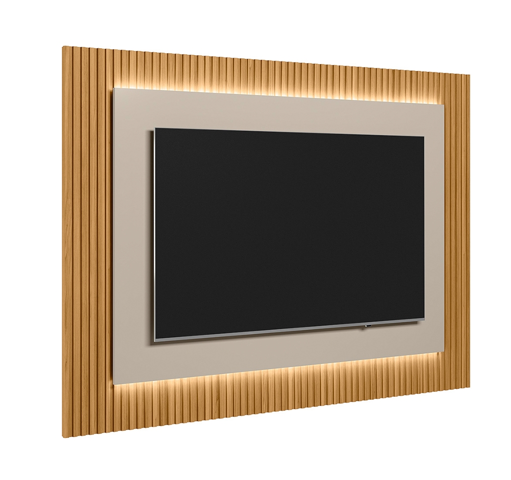 Painel para TV até 70 Polegadas Owen com LED Tauari e Off White