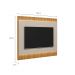 Painel para TV até 70 Polegadas São Paulo com LED Tauari e Off White 180 cm