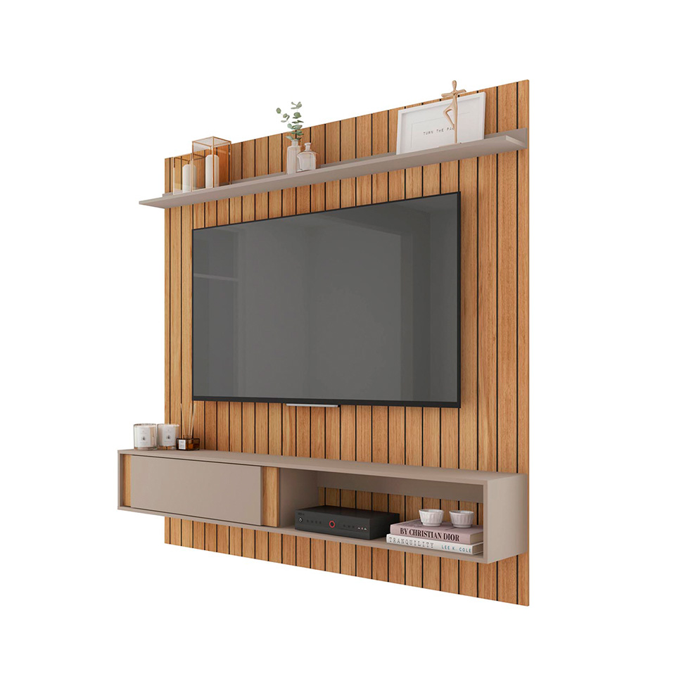 Painel para TV até 70 Polegas Boreal 1 PT Buriti e Cacao