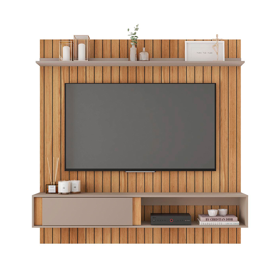 Painel para TV até 70 Polegas Boreal 1 PT Buriti e Cacao