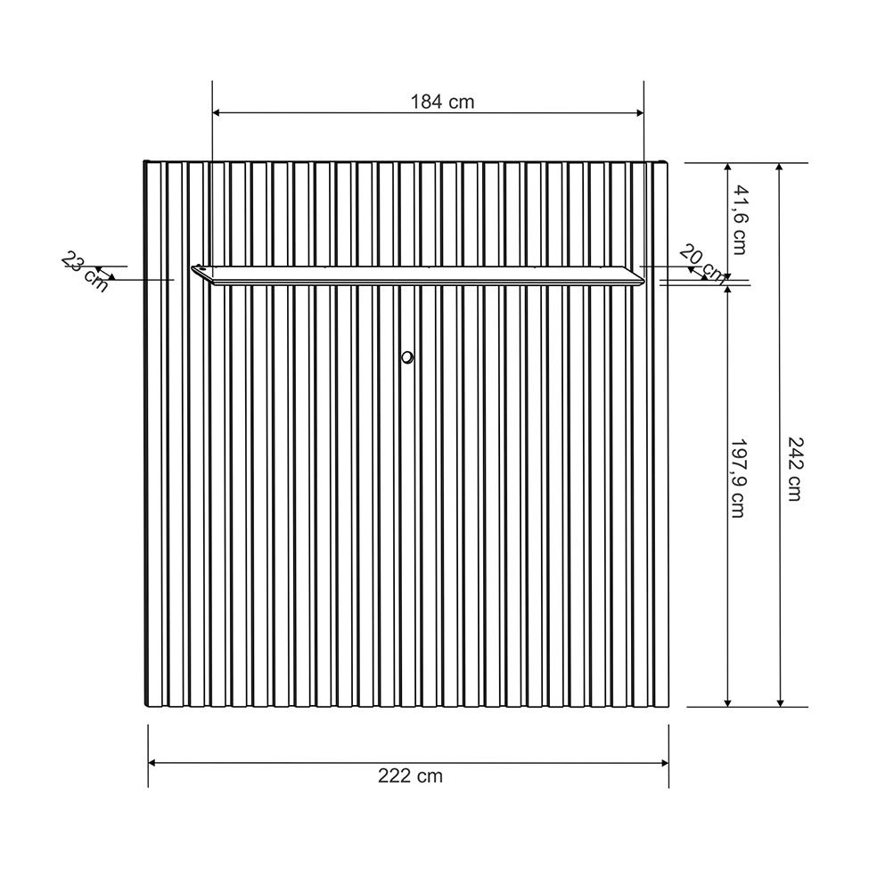 Painel para TV até 70 polegadas French com LED Off White