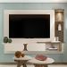 Painel para TV até 72 Polegadas Toronto Pinho e Off White