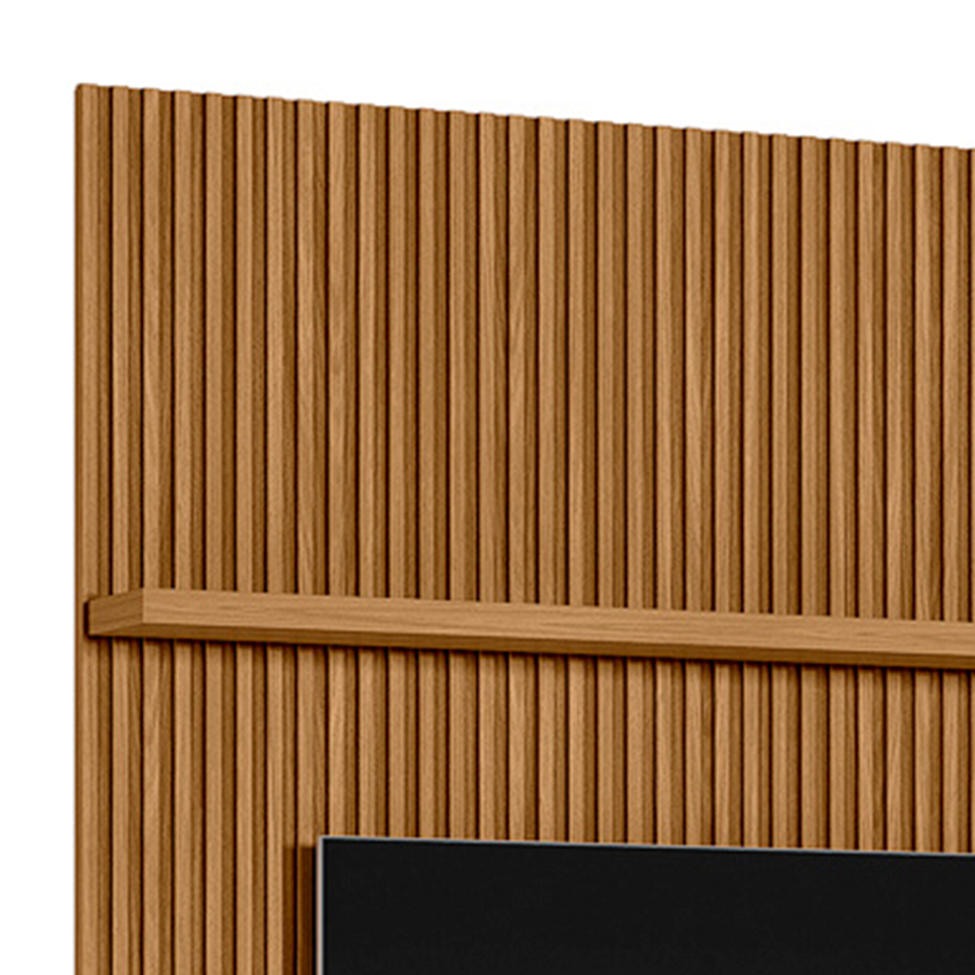 Painel para TV até 75 Polegadas Anne 2 PT Nature e Off White 220 cm
