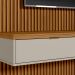 Painel para TV até 75 Polegadas Anne 2 PT Nature e Off White 220 cm