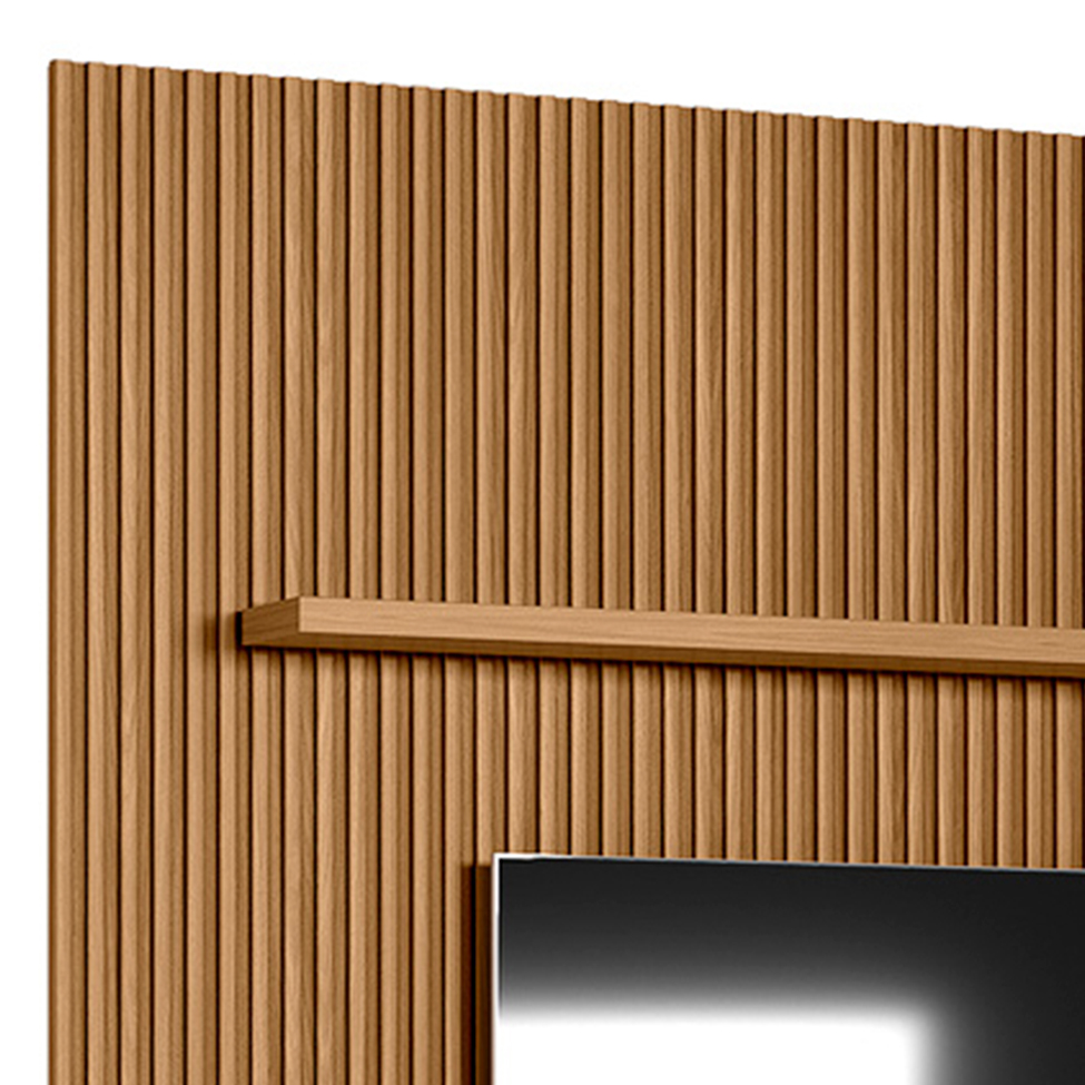 Painel para TV até 75 Polegadas Anne 2 PT Nature e Off White 260 cm