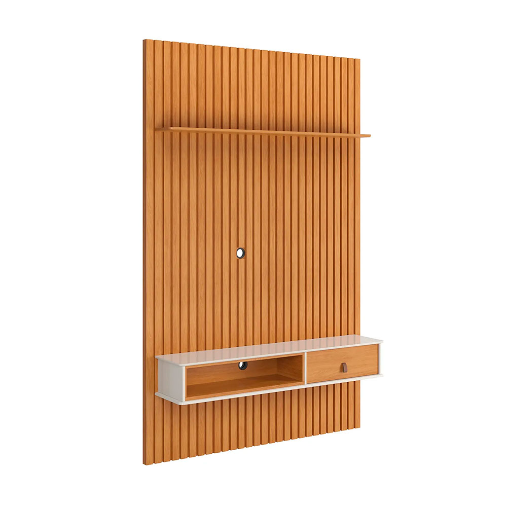 Painel para TV até 75 Polegadas Detroit Nature e Off White 250x161 cm
