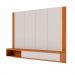 Painel para TV até 75 Polegadas Loa com LED 2 Portas Off White e Freijó