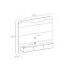 Painel para TV até 75 Polegadas Lumiere com LED 3 Gavetas Cinamomo e Off White