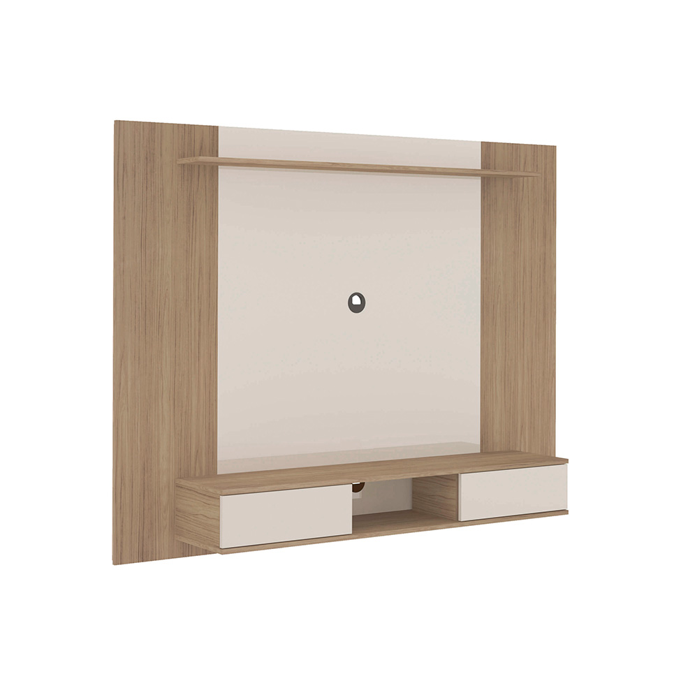 Painel para TV até 75 Polegadas Nevada 2 PT Carvalho e Off White