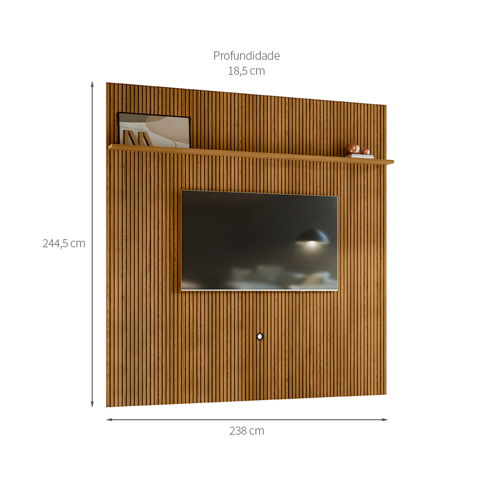 Painel para TV até 75 Polegadas New Guaporé Cumaru
