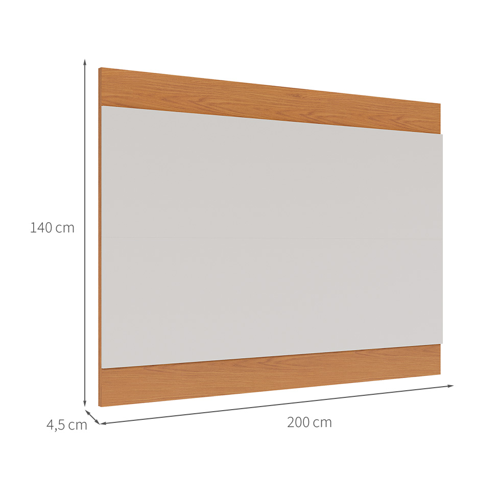 Painel para TV até 75 Polegadas Nilo Off White e Freijó