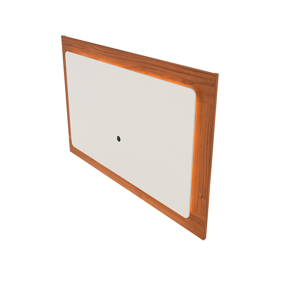 Painel para TV até 75 Polegadas Oslo Canela e Off White 217 cm