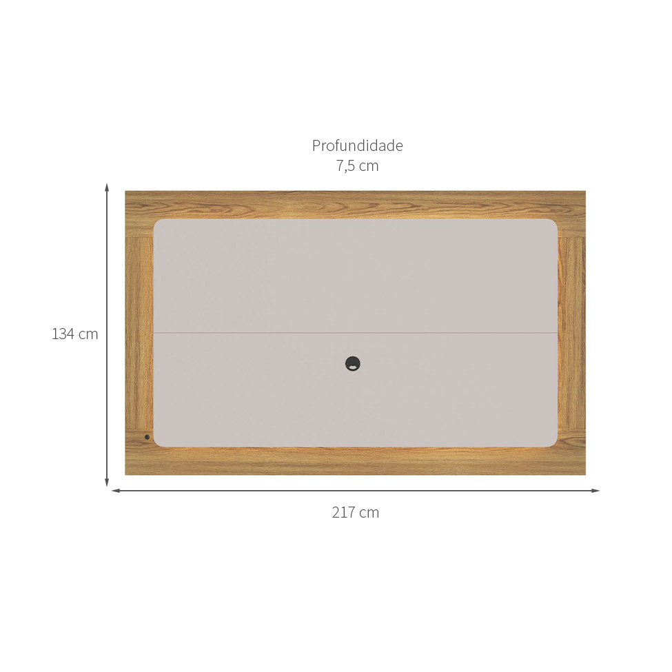 Painel para TV até 75 Polegadas Oslo Freijó e Off White 217 cm