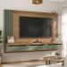Painel para TV até 75 Polegadas Presence Carvalho e Verde Menta