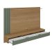 Painel para TV até 75 Polegadas Presence Carvalho e Verde Menta