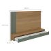 Painel para TV até 75 Polegadas Presence Carvalho e Verde Menta