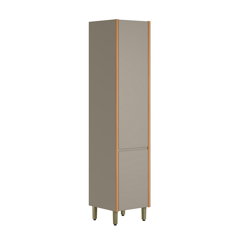 Paneleiro Allure 2 Portas Gris e Jequitibá