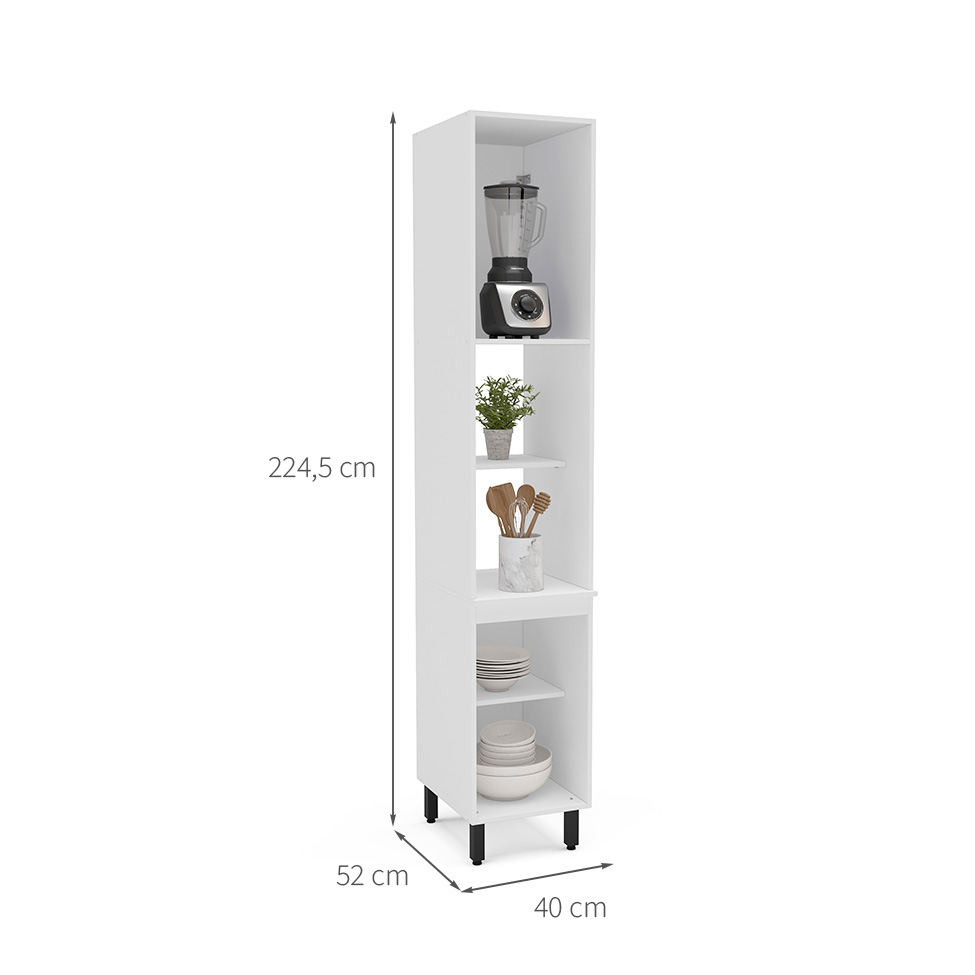 Paneleiro Amara 2 Portas Creme e Branco