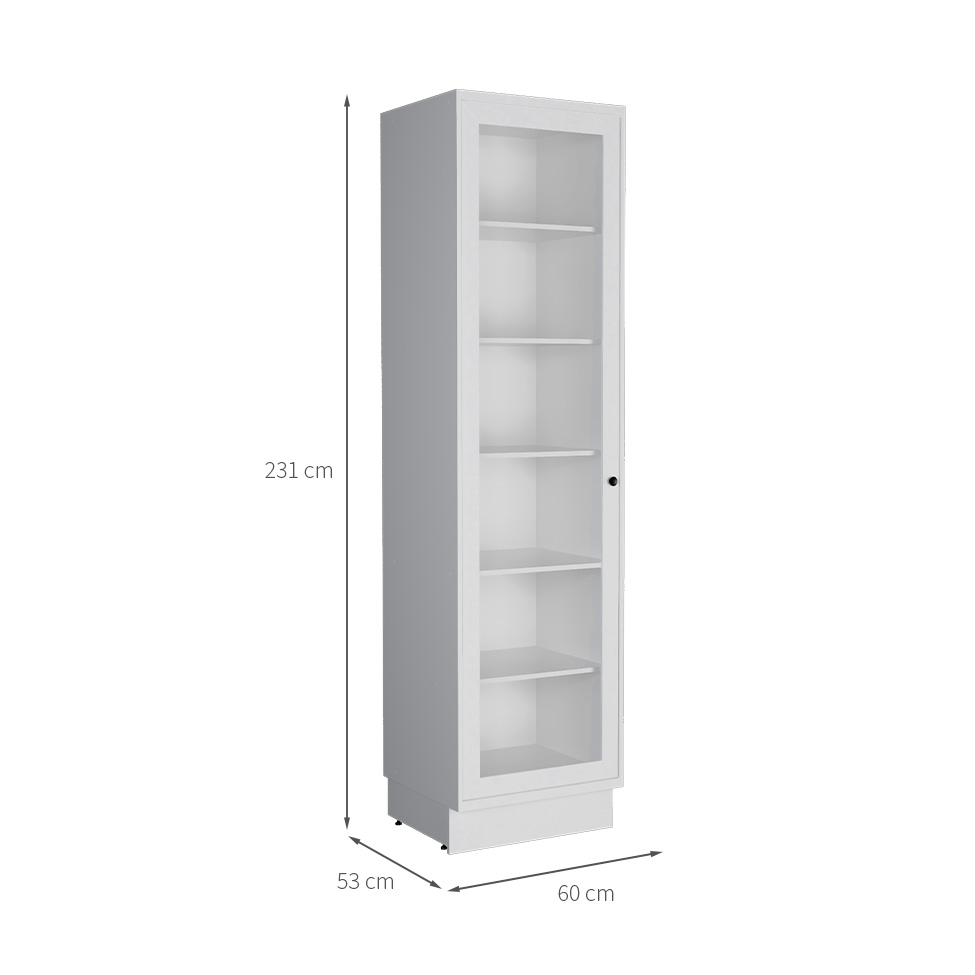 Paneleiro Évora 1 Porta Azul Branco Ártico