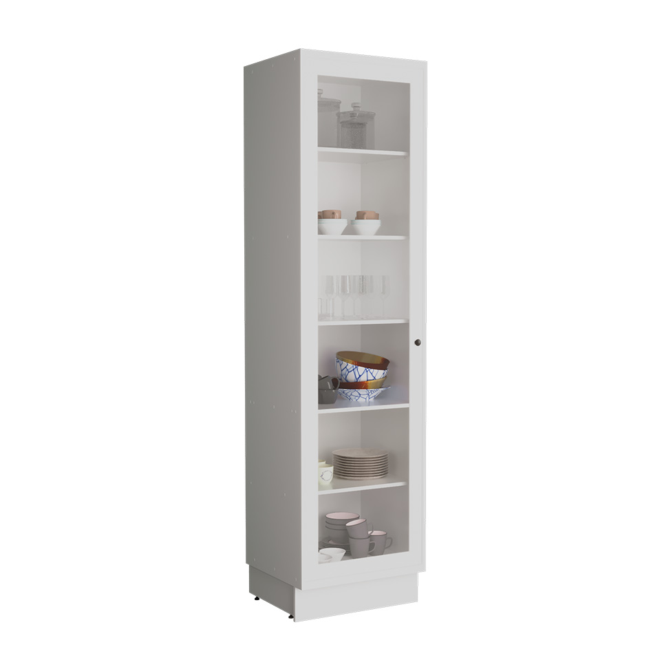 Paneleiro Évora 1 Porta Azul Branco Ártico