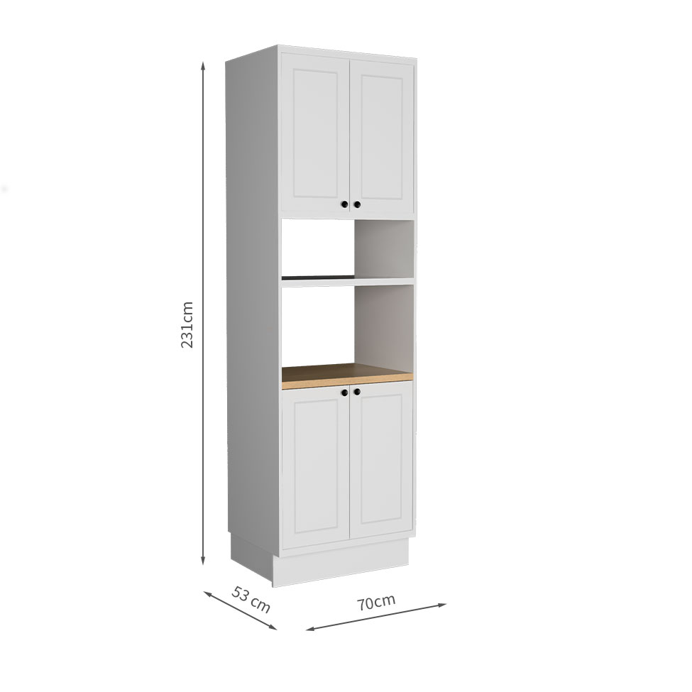 Paneleiro Évora 4 Portas Azul Branco Ártico