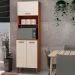 Paneleiro Essência 100% MDF 3 Portas Freijó e Off White