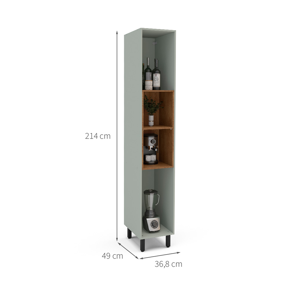 Paneleiro Koya com Nicho 2 Portas Verde Oliva