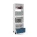 Paneleiro Meena 2 Portas 1 Gaveta Azul e Branco