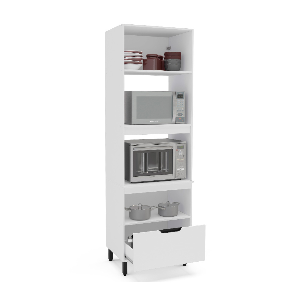 Paneleiro Meena 2 Portas 1 Gaveta Branco