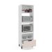 Paneleiro Meena 2 Portas 1 Gaveta Creme e Branco