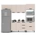 Paneleiro Meena 2 Portas 1 Gaveta Creme e Branco