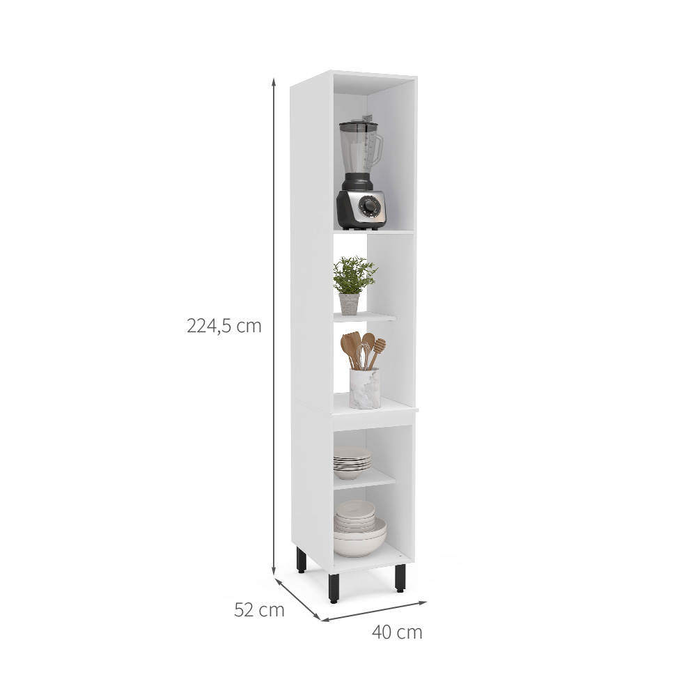 Paneleiro Meena 2 Portas Creme e Branco
