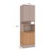 Paneleiro Micro-ondas com Moldura Deseo 4 Portas Mel e Fendi