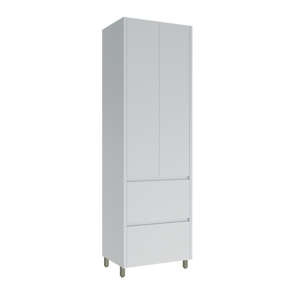 Paneleiro Rainha 2 Portas 2 Gavetas Branco