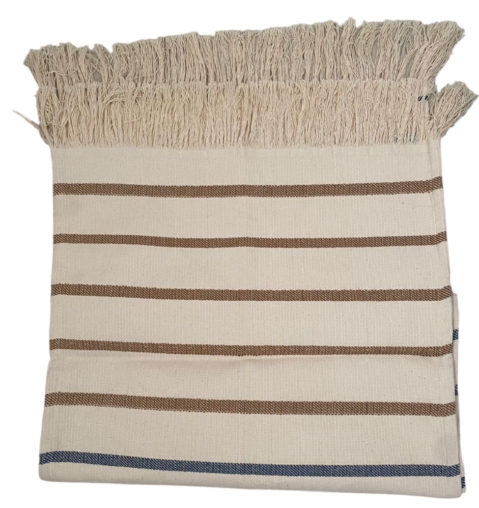 Passadeira Natural Azul e Bege 100x60 cm