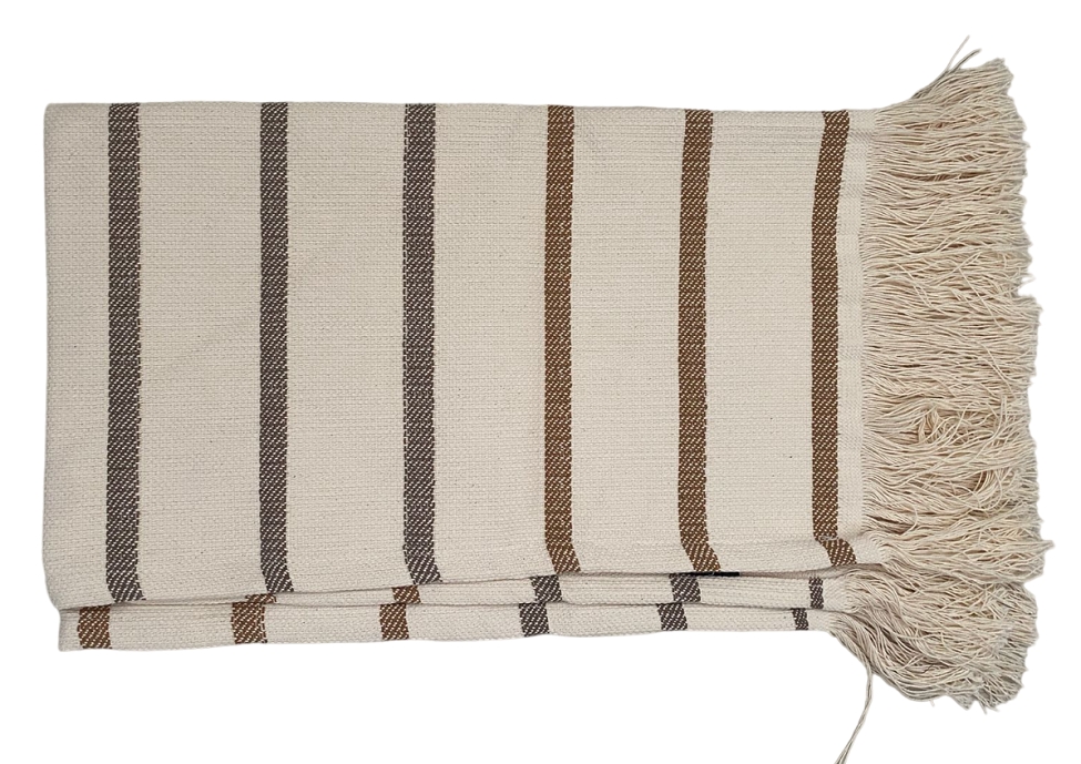 Passadeira Natural Marrom e Bege 180x60 cm