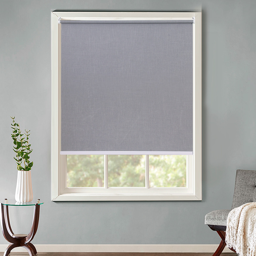 Persiana Blackout Bloom Dual Block Linho Cinza 160x160