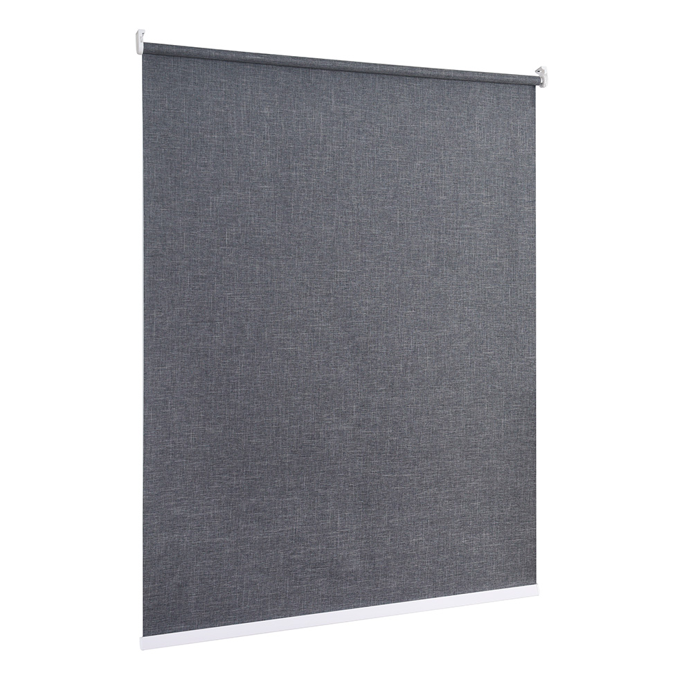 Persiana Blackout Bloom Dual Block Linho Cinza Escuro 140x160