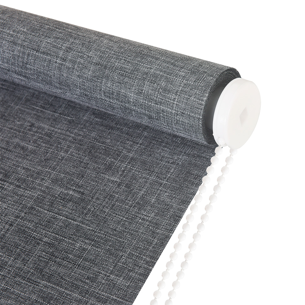 Persiana Blackout Bloom Dual Block Linho Cinza Escuro 140x160