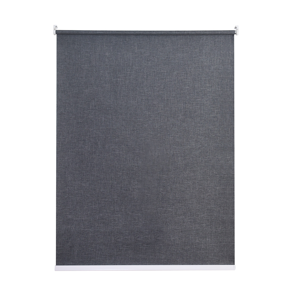 Persiana Blackout Bloom Dual Block Linho Cinza Escuro 140x160