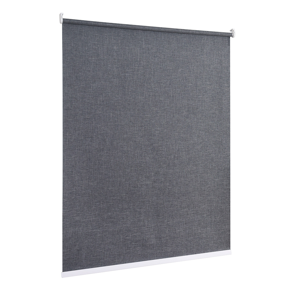 Persiana Blackout Bloom Dual Block Linho Cinza Escuro 160x160