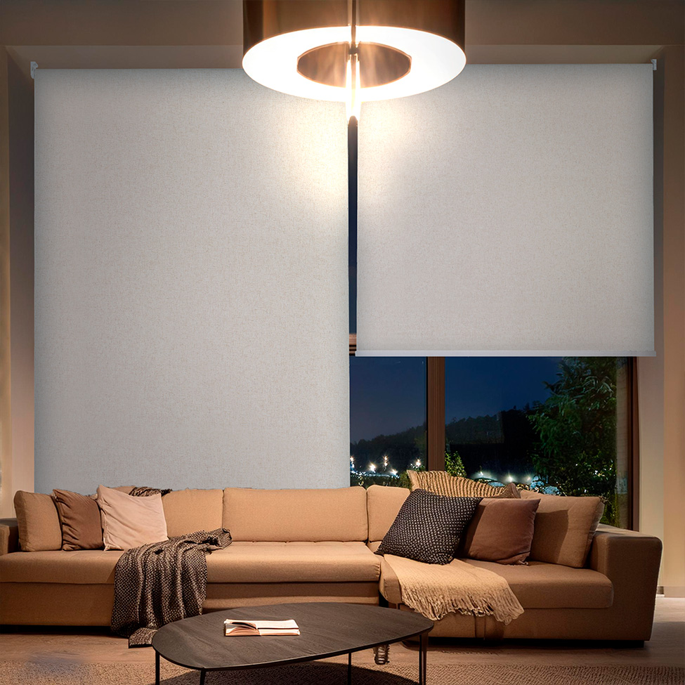 Persiana Blackout Bloom Linho Bege 140x160